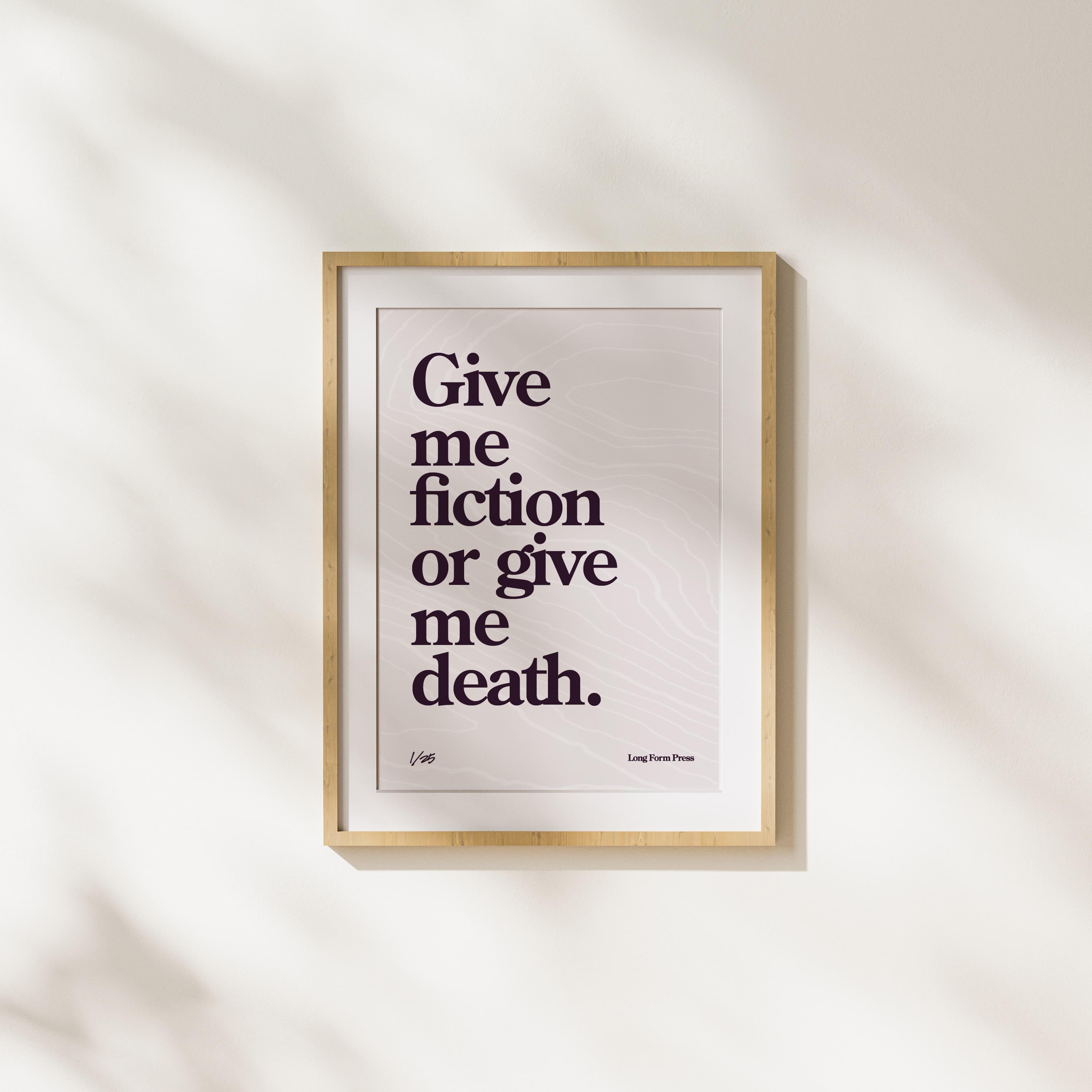Give Me Fiction or Give Me Death styled