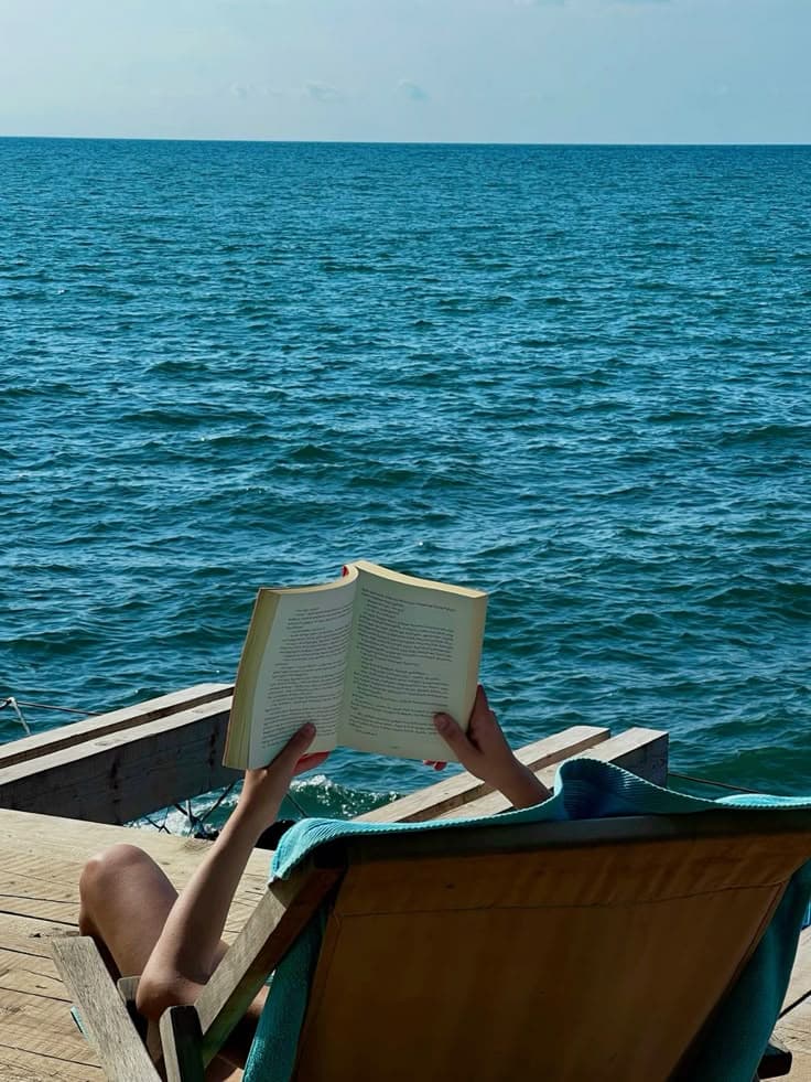 Reading by the sea